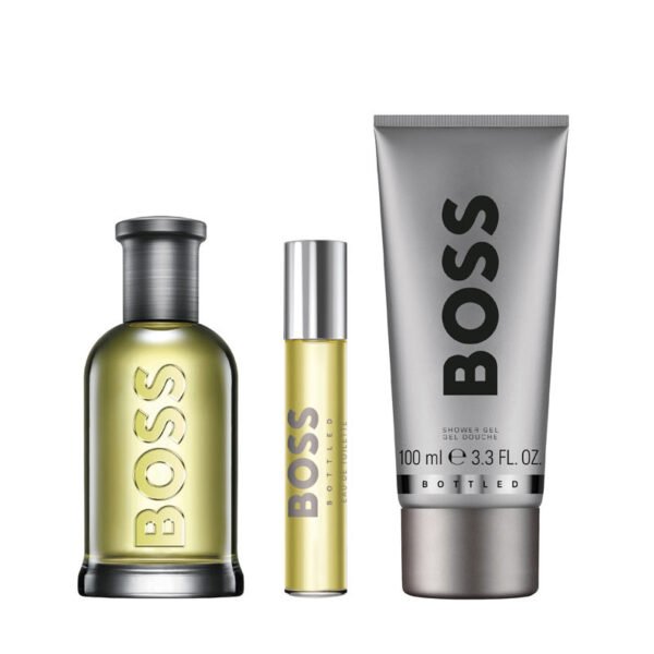 Hugo Boss – Coffret Boss Bottled Eau de Toilette (100 ml + Travel Spray 10 ml + Gel Douche 100 ml)