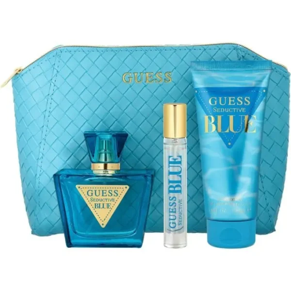 Coffret Cadeau Guess – Seductive Blue Eau de Toilette (4 Pièces)