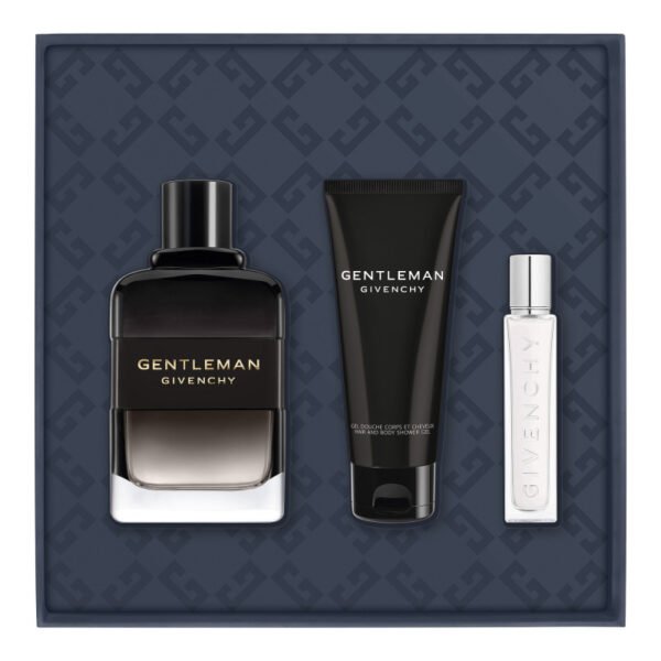 Givenchy – Coffret Gentleman Eau de Parfum Boisée (EDP Boisée 100 ml + Spray Voyage 12.5 ml + Gel Douche 75 ml)